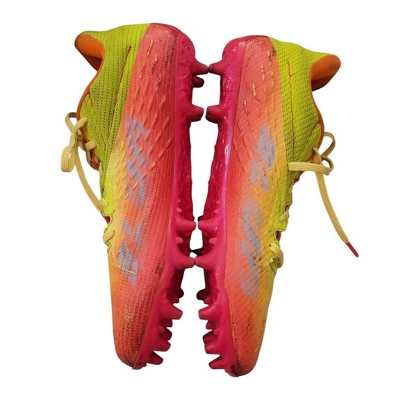 Under Armour Men’s Football Soccer Cleats Size 10 Neon Yellow Orange Pink Molded - Picture 2 of 8
